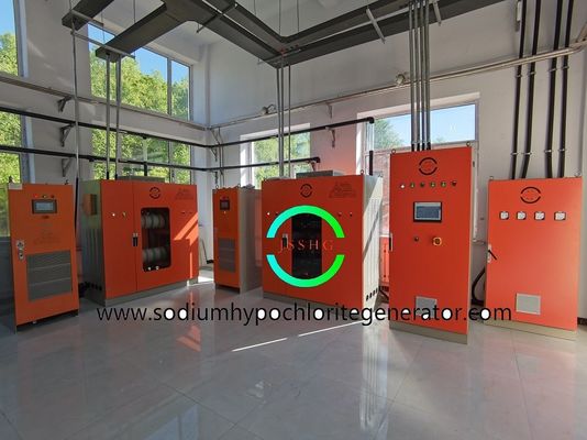Large high efficiency on set sodium hypochlorite generator